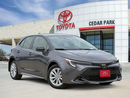Midnight Black Metallic 2025 Toyota Corolla Hatchback SE