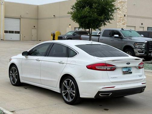 White Platinum Clearcoat Metallic 2019 Ford Fusion Titanium