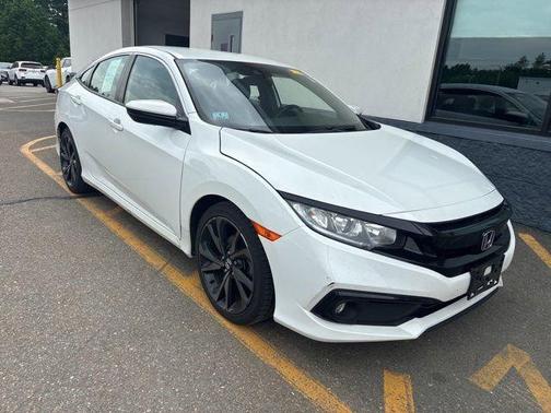 Platinum White Pearl 2021 Honda Civic Sport