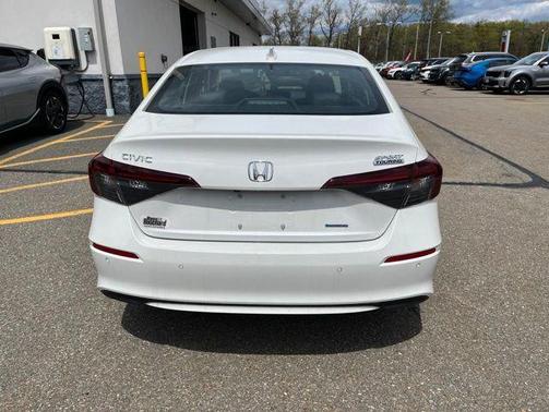 Platinum White Pearl 2025 Honda Civic Hybrid Sport Touring