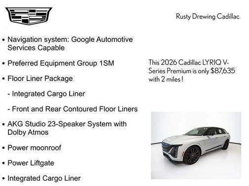 Vibrant White 2026 Cadillac LYRIQ V Premium