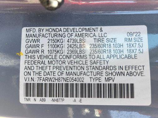2022 Honda CR-V AWD EX-L