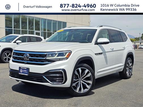 Opal White 2023 Volkswagen Atlas 3.6L SEL Premium