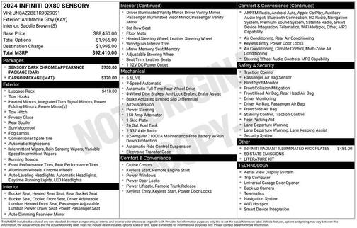 2024 INFINITI QX80 SENSORY AWD