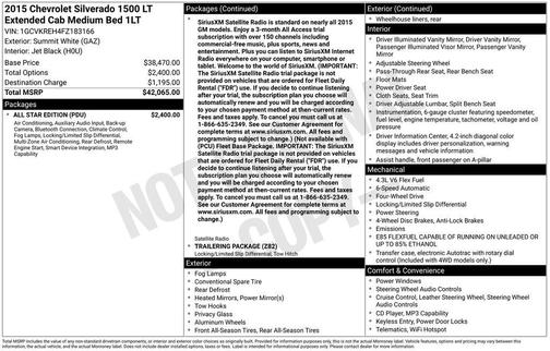 2015 Chevrolet Silverado 1500 1LT