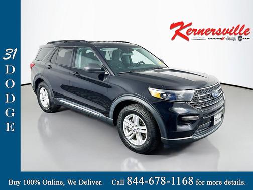 AGATE BLACK METALLIC 2022 Ford Explorer XLT