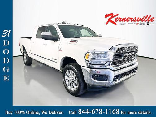 Pearl White 2019 RAM 3500 Limited Mega Cab 4x4 6'4' Box
