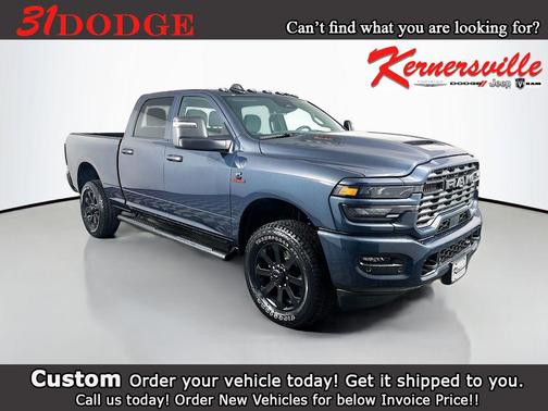 Forged Blue Metallic 2026 RAM 2500 Black Express Crew Cab 4x4 6'4' Box