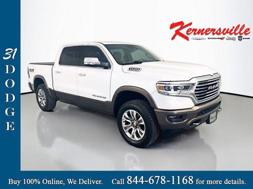 Ivory White Tri-Coat Pearlcoat 2021 RAM 1500 Longhorn
