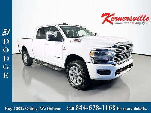 Bright White Clearcoat 2023 RAM 2500 Laramie Crew Cab 4x4 6'4' Box