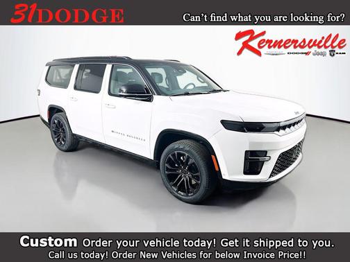 Bright White Clearcoat 2026 Jeep Grand Wagoneer L Summit Obsidian 4x4