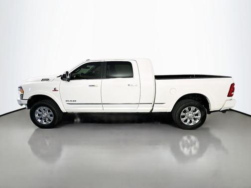 Pearl White 2019 RAM 3500 Limited Mega Cab 4x4 6'4' Box