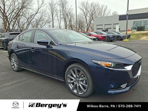 Deep Crystal Blue Mica 2026 Mazda Mazda3 FWD w/Preferred Package