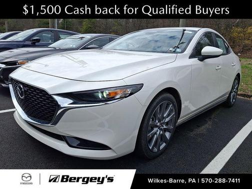 Snowflake White Pearl Mica 2026 Mazda Mazda3 FWD w/Preferred Package