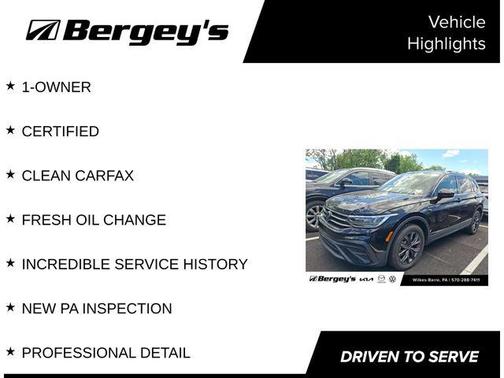 Deep Black 2022 Volkswagen Tiguan 2.0T SE