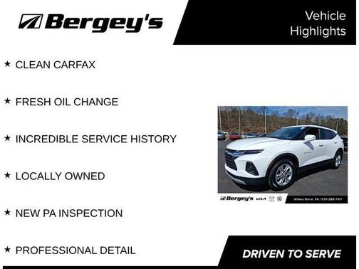 Summit White 2019 Chevrolet Blazer 2LT