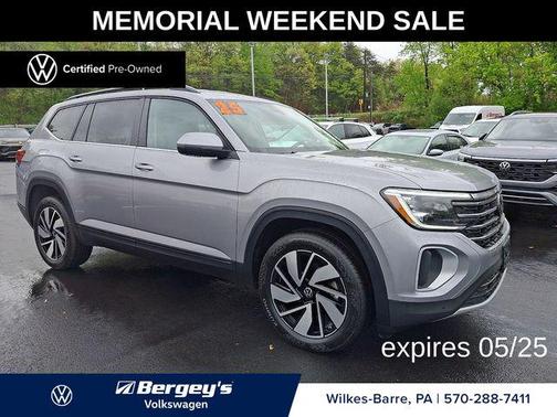 Silver Mist Metallic 2025 Volkswagen Atlas 2.0T SE w/Technology 4MOTION