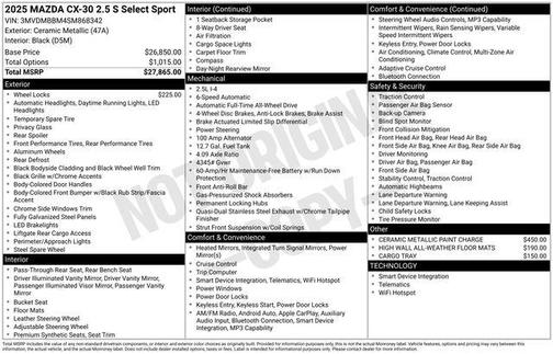 2025 Mazda CX-30 2.5 S Select Sport