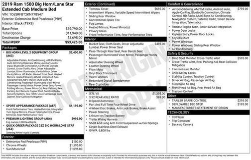 2019 RAM 1500 Big Horn