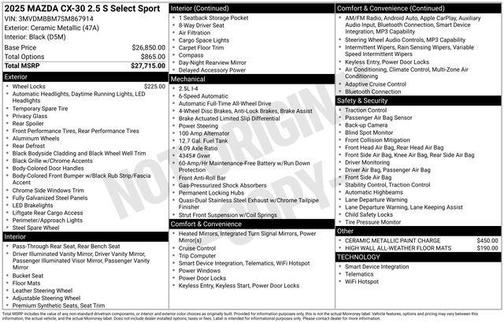 2025 Mazda CX-30 2.5 S Select Sport