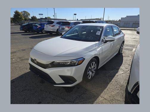 Platinum White Pearl 2024 Honda Civic LX