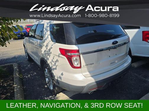 White Platinum Metallic Tri-Coat 2015 Ford Explorer Limited