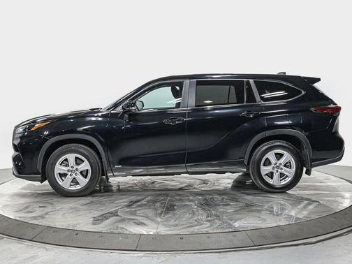 Midnight Black Metallic 2023 Toyota Highlander Hybrid LE