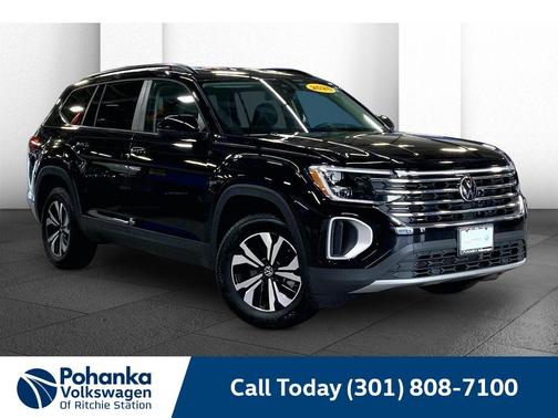 Deep Black Pearl Effect 2026 Volkswagen Atlas 2.0T SE
