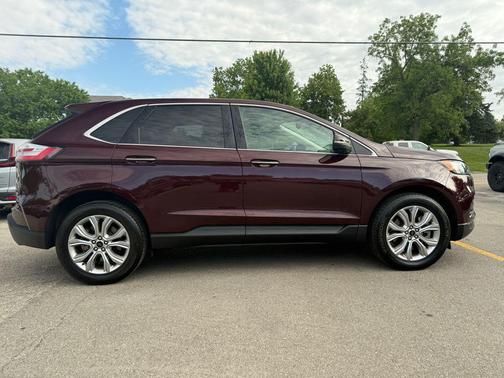 Burgundy 2024 Ford Edge Titanium
