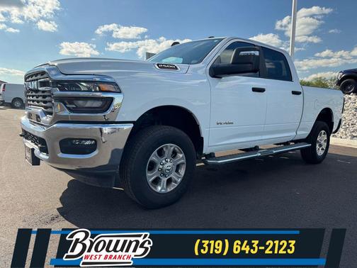 Bright White Clearcoat 2025 RAM 2500 Big Horn Crew Cab 4x4 6'4' Box