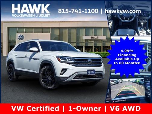 Pure White 2023 Volkswagen Atlas Cross Sport 3.6 V6 SE w/ Technology