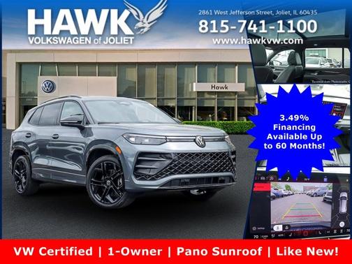 Platinum Gray Metallic 2025 Volkswagen Tiguan 2.0T SE R-Line Black