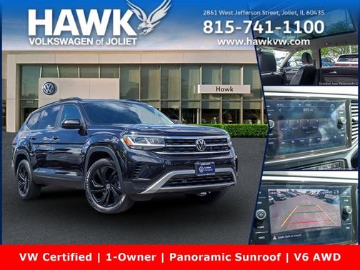 Deep Black Pearl Effect 2023 Volkswagen Atlas 3.6 SE w/ Technology
