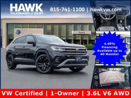Deep Black Pearl Effect 2023 Volkswagen Atlas Cross Sport 3.6 V6 SE w/ Technology