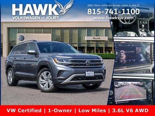 Platinum Gray Metallic 2022 Volkswagen Atlas 3.6 SE w/ Technology