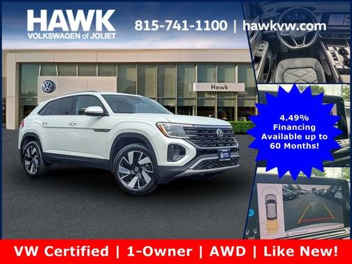 Opal White Pearl 2026 Volkswagen Atlas Cross Sport 2.0T SE w/Technology