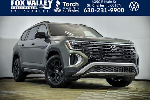Avocado Green Pearl 2025 Volkswagen Atlas 2.0T Peak Edition