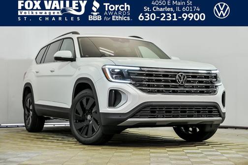 Opal White Pearl 2026 Volkswagen Atlas 2.0T SE w/Technology 4MOTION