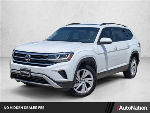 Pure White 2021 Volkswagen Atlas 3.6L SE w/Technology