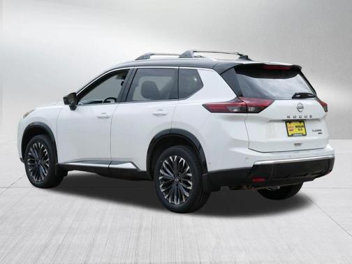 White / Black 2025 Nissan Rogue Platinum