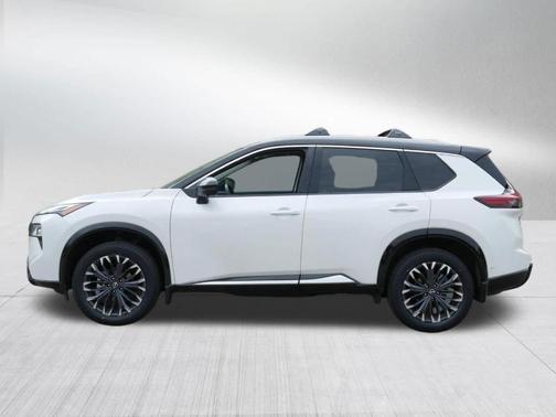 White / Black 2025 Nissan Rogue Platinum