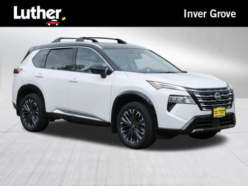 White / Black 2025 Nissan Rogue Platinum