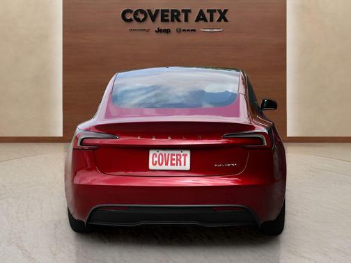 Red 2025 Tesla Model 3 Long Range