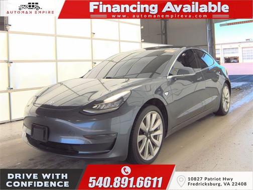 Gray 2018 Tesla Model 3 RANGE BATTERY