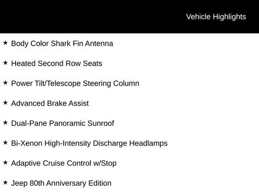 2021 Jeep Grand Cherokee 80th Anniversary 4x4