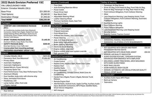 2022 Buick Envision FWD Preferred