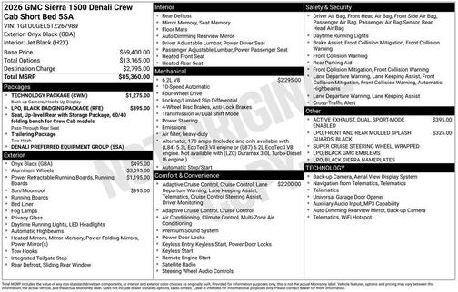 2026 GMC Sierra 1500 Denali