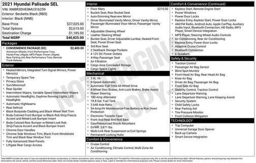 2021 Hyundai PALISADE SEL
