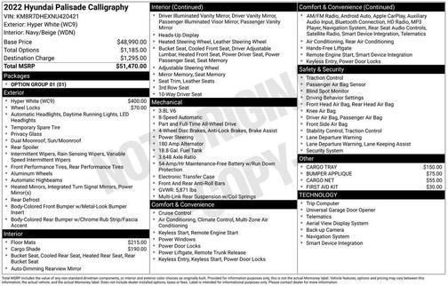 2022 Hyundai PALISADE Calligraphy