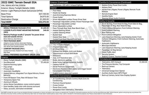 2022 GMC Terrain Denali